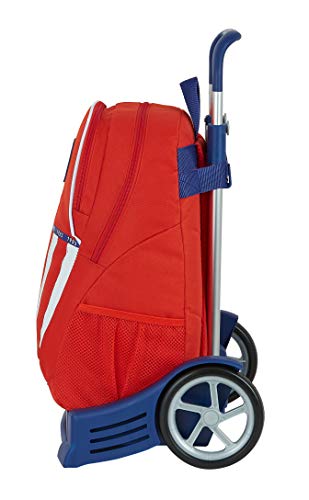 Safta 612058860 Mochila con carro ruedas Evolution, Trolley Atlético de Madrid