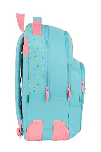 Safta 612075773 Mochila doble con cantoneras adaptable a carro Benetton