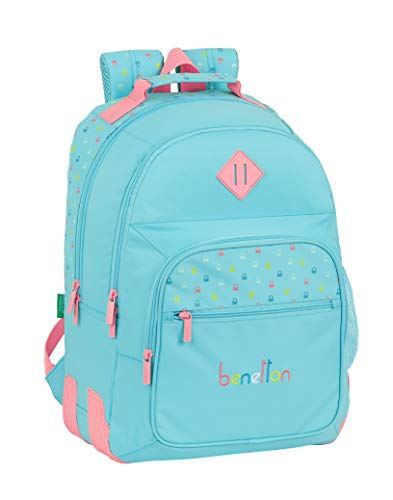 Safta 612075773 Mochila doble con cantoneras adaptable a carro Benetton