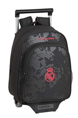 safta 612157020 Mochila pequeña ruedas, carro, trolley Real Madrid CF