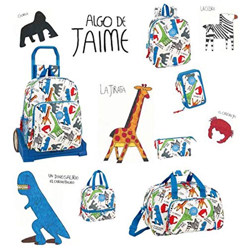 safta 812005744 Estuche portatodo Triple Escolar Algo de Jaime, Blanco