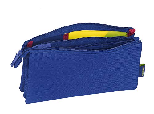 safta 812025744 Estuche portatodo Triple Escolar FC Barcelona, Multicolor