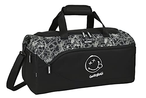 Safta Bolsa de Deporte de Smiley World Urban Flow, 500x250x250 mm, Negro