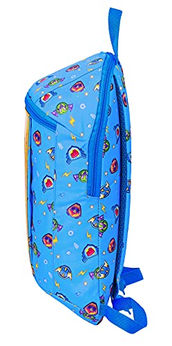 Safta Mini Mochila Uso Diario de Superthings Serie 7, 220x100x390 mm, Azul/Multicolor (M821)