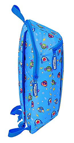 Safta Mini Mochila Uso Diario de Superthings Serie 7, 220x100x390 mm, Azul/Multicolor (M821)