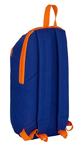 Safta Mini Mochila Uso Diario de Valencia Basket, 220x100x390mm, azul/naranja