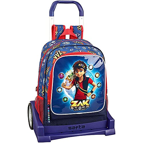 Safta Mochila 42cm con Carro Evolution Portamochilas de Zak Storm 'Captain Zak' Maleta, 60 cm, 45 litros, Multicolor