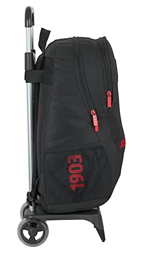 Safta Mochila Escolar con Carro de Atlético de Madrid Corporativa, 330x150x430 mm, Negro