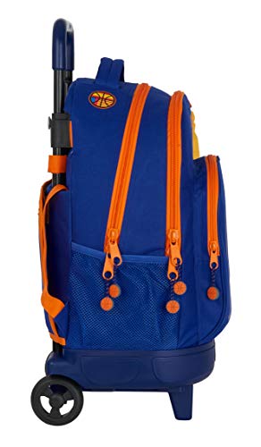 Safta Mochila Escolar con Carro Incluido y Espalda Acolchada de Valencia Basket, 330x220x450mm