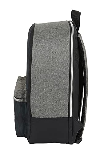 Safta Mochila Escolar de Harry Potter Hogwarts Adaptable a Carro, 320x140x430 mm, Negro/Gris