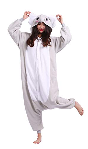 SAMGU Adultos Animal Pijamas Cosplay Animales de Vestuario Ropa de Dormir Halloween y Carnaval Disfraces Elefante Gris L