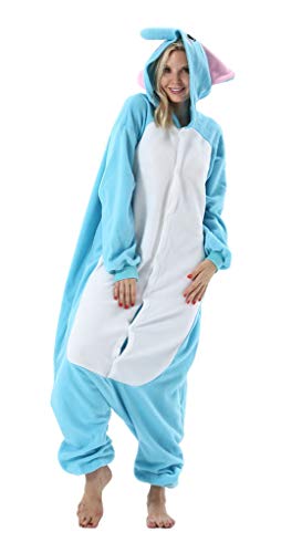 SAMGU Adultos Animal Pijamas Cosplay Animales de Vestuario Ropa de Dormir Halloween y Carnaval Disfraces Elefante S