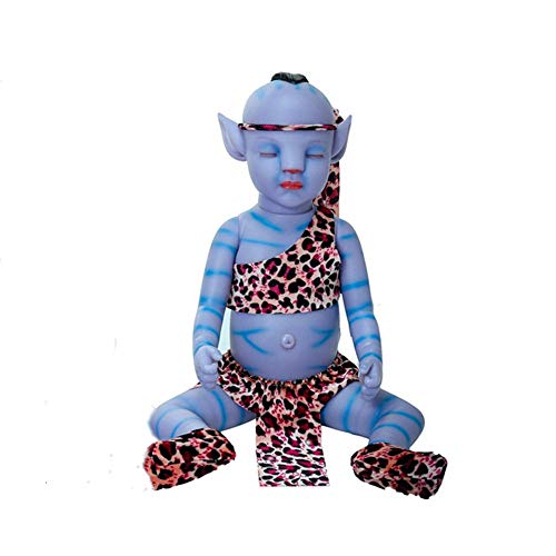 SANXDI A_vatar - Muñeca de bebé realista con pelo renacido, no vinilo material muñecas silicona creativa monstruo azul bebé niño juguete para adultos niños niñas