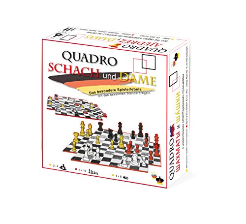 SchachQueen QuadroChess and Checkers - Ajedrez y Damas para 4 personas