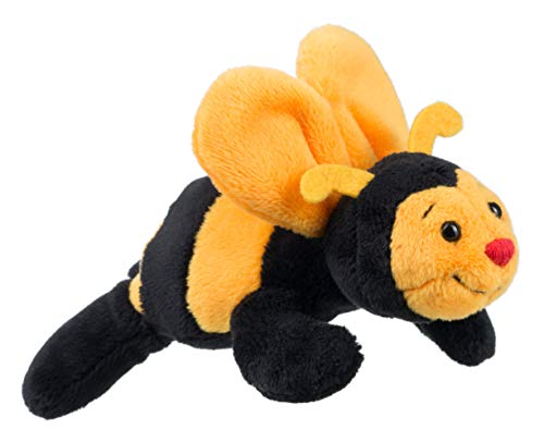 Schaffer 3546 - Abeja de Peluche magnética (12 cm), Color Amarillo y Negro