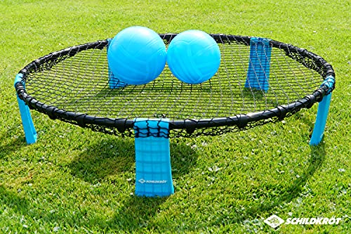 Schildkröt-Funsports Schildkröt Set de Roundnet, Juego Completo para el Comienzo Inmediato, Incluye 3 Bolas, Bomba y Bolsa de Transporte, Máxima Diversión para Jóvenes y Mayores, 970981