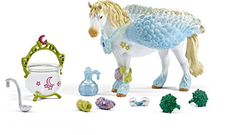 Schleich - Curación para Caballos y Unicornios. Set de Figura Pegasus y Accesorios.