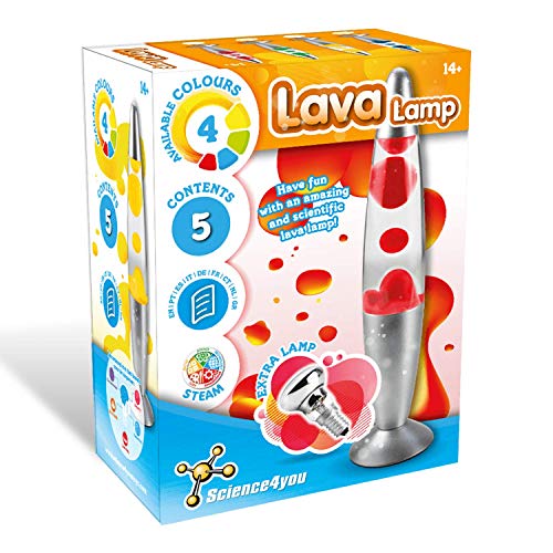 Science4you - Lampara de Lava con Colores para Niños +8 Años - Luz Ambiente y Tecnologia para Niños, Lampara de Burbujas de Colores Multiplas - Ciencia para Niños, Juegos Educativos Niños 8-14 Años