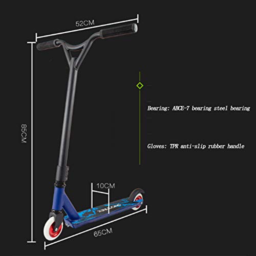 Scooter Urbano De Aluminio Moderno y Freno De Fricción Trasero Unisex Manillar 2 Ruedas Scooter Acrobático