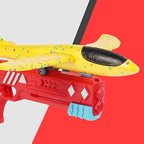 Scoutteemo Juguete de avión con Lanzador de avión, Juguete de Planeador de Espuma para niños, Planeador de Lanzamiento al Aire Libre, Planeador, Lanzamiento Manual, Modelo de Vuelo, Equipo de Juegos