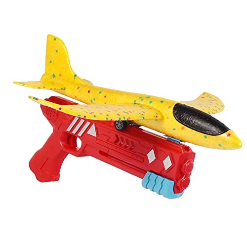 Scoutteemo Juguete de avión con Lanzador de avión, Juguete de Planeador de Espuma para niños, Planeador de Lanzamiento al Aire Libre, Planeador, Lanzamiento Manual, Modelo de Vuelo, Equipo de Juegos