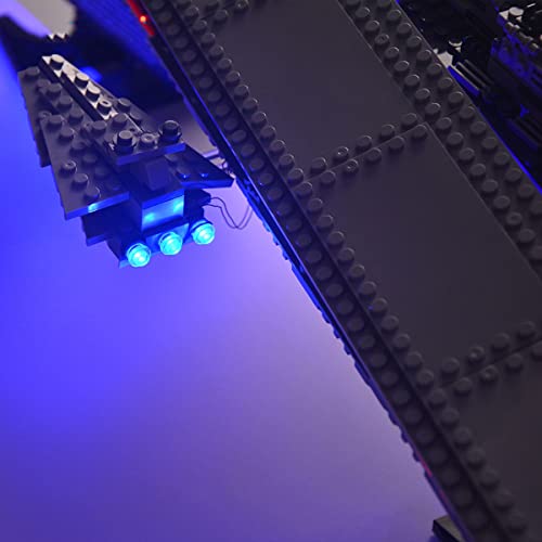 SDFGDFD Conjunto de Luces para Destructor interestelar de Star Wars Kit de luz LED Compatible con Lego 10221 Modelo de Construcción de Bloques (NO Incluido en el Modelo)