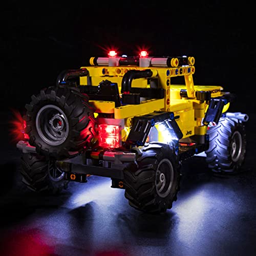 SDFGDFD Conjunto de Luces para Jeep Wrangler Kit de luz LED Compatible con Lego 42122 Modelo de Construcción de Bloques (Modelo excluido) con Mando a Distancia