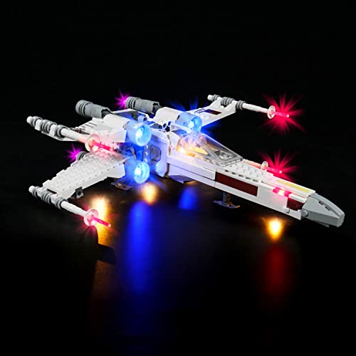 SDFGDFD Conjunto de Luces para Lego Luke Skywalker X-Wing Fighter Kit de luz LED Compatible con Lego 75301 Modelo de Construcción de Bloques (NO Incluido en el Modelo) con Mando a Distancia