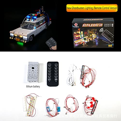 SDFGDFD Kit de Luces LED para Coche de los Cazafantasmas - Compatible con Lego 81018 (Juego Lego No Incluido) con Instrucciones & con Mando a Distancia, Regalos para Adultos y Niños