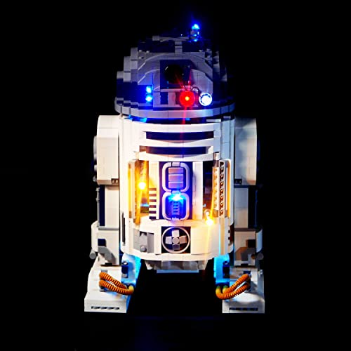 SDFGDFD Kit de Luces LED para Robot Star Wars R2-D2 - Compatible con Lego 75308 (Juego Lego No Incluido) con Instrucciones Puede Tocar Musica, Regalos para Adultos y Niños