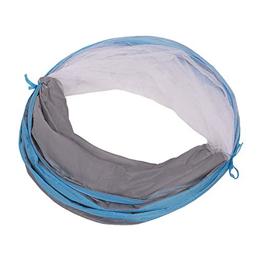 Selonis Túnel Plegable con 100 Bolas para Niños, Gris-Azul:Gris/Blanco/Turquesa