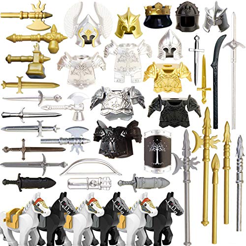 SEREIN 49 Piezas Juego de Militar Armas Figuras Accesorios Militares para Soldados de Casco Policía SWAT, Compatible con Lego Minifiguras