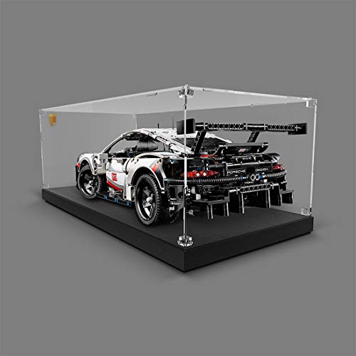 SEREIN Vitrina acrílica expositora de acrílico compatible con Lego Technic Porsche 911 RSR 42096 (sin set Lego)