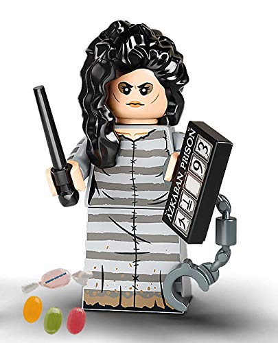 Serie 2 Lego® 71028 Harry Potter - Minifiguras de Harry Potter 12 Bellatrix Lestrange, además de 1 x mezcla de frutas y pegatinas