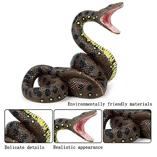 Serpiente de Juguete de Plástico, Juguete de Serpiente de Simulación, Modelo de Serpiente de Gran pitón, Adecuado para Serpiente Regalo Interesante Juguete Broma para Holloween