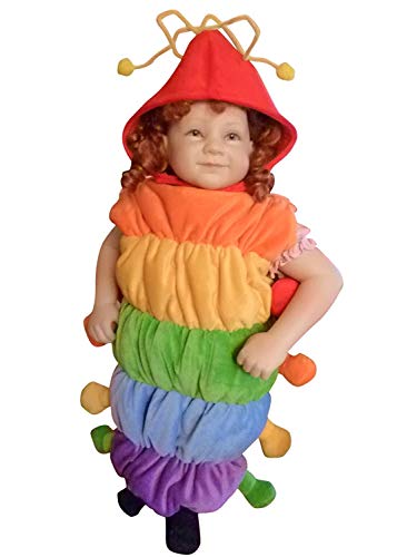 Seruna Disfraz de oruga F83, talla 92-98, para niños pequeños, bebés, oruga, disfraz para carnaval, regalo de cumpleaños