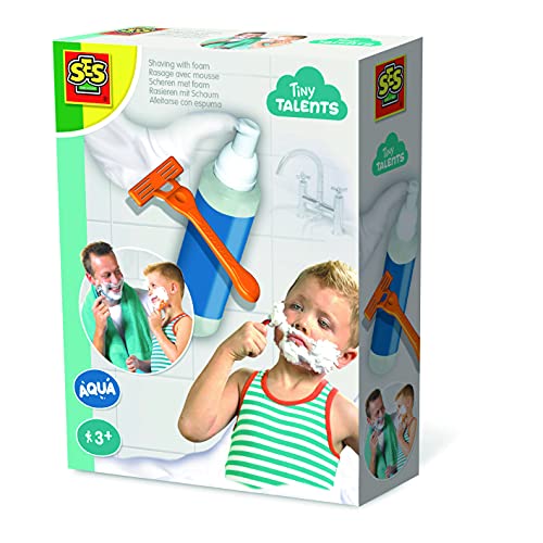 SES Creative- Set de Afeitar Juego Infantil de baño, Multicolor (13089)