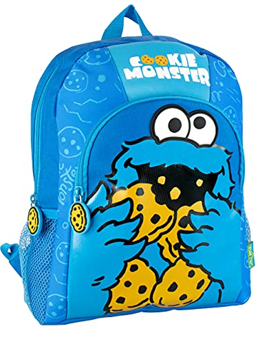 Sesame Street Niños Mochila Cookie Monster Azul