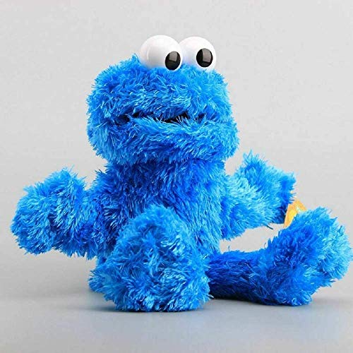 Sesame Street The Muppet Show, Peluche Juguete Sésamo Peluche Mano Puppet Toy Sesame Street Peluche Monster Mano Puppet Juega Juegos Doll Toy Puppets Niños Juguete Educativo 31 cm / Azul, Tamaño: 31 c