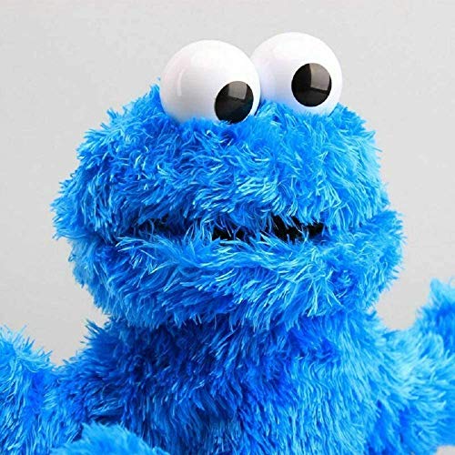 Sesame Street The Muppet Show, Peluche Juguete Sésamo Peluche Mano Puppet Toy Sesame Street Peluche Monster Mano Puppet Juega Juegos Doll Toy Puppets Niños Juguete Educativo 31 cm / Azul, Tamaño: 31 c