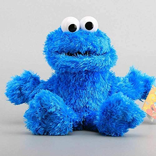 Sesame Street The Muppet Show, Peluche Juguete Sésamo Peluche Mano Puppet Toy Sesame Street Peluche Monster Mano Puppet Juega Juegos Doll Toy Puppets Niños Juguete Educativo 31 cm / Azul, Tamaño: 31 c