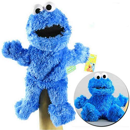 Sesame Street The Muppet Show, Peluche Juguete Sésamo Peluche Mano Puppet Toy Sesame Street Peluche Monster Mano Puppet Juega Juegos Doll Toy Puppets Niños Juguete Educativo 31 cm / Azul, Tamaño: 31 c