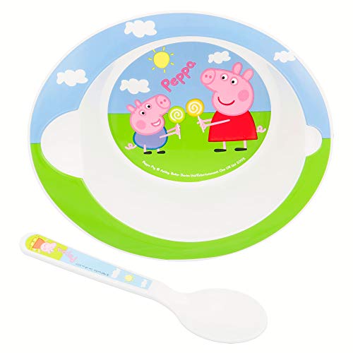 SET MICRO BABY 2 PCS. (CUENCO Y CUCHARA) PEPPA PIG