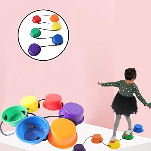 sharprepublic Juego de 2 Bloques de Equilibrio de Aprendizaje Temprano de Piedras Escalonadas para Niños de 4 a 6 años