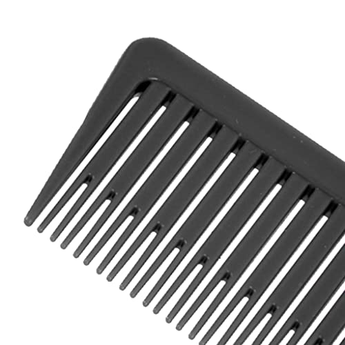 sharprepublic Tejido de Seccionamiento de ABS Que Resalta El Peine para El Cabello con Fruncido Peines de Peinado de Salón - Negro