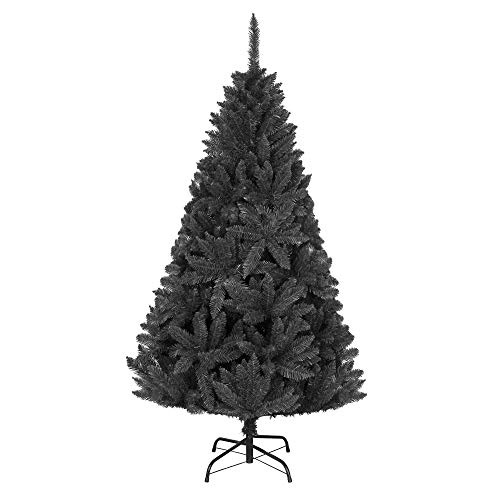 SHATCHI Árbol de Navidad de Pino Imperial Negro Azabache de 1,2 m, decoración de Navidad, fácil de Instalar, 308 Puntas de 120 cm, 1,2 m, 120 cm