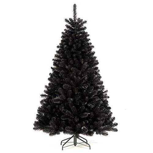 SHATCHI Árbol de Navidad de Pino Imperial Negro Azabache de 1,2 m, decoración de Navidad, fácil de Instalar, 308 Puntas de 120 cm, 1,2 m, 120 cm