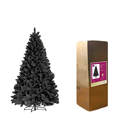 SHATCHI Árbol de Navidad de Pino Imperial Negro Azabache de 1,2 m, decoración de Navidad, fácil de Instalar, 308 Puntas de 120 cm, 1,2 m, 120 cm