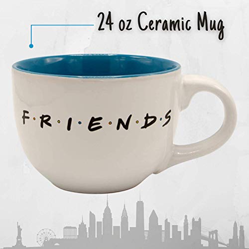 Silver Buffalo Friends Doodle Logo 24oz Ceramic Soup Mug