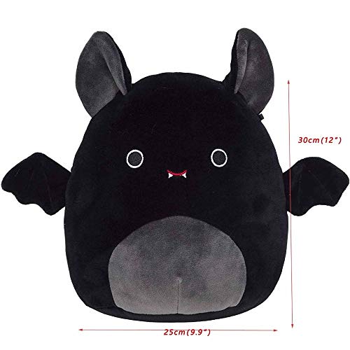 siqiwl Peluche Muñeco De Peluche con Murciélago, Juguete Negro Rojo, El Murciélago, Juguete para Niños, Navidad, Cumpleaños, Regalo Suave, Vacaciones, Muñecos De Peluche De 8/12 Pulgadas, Juguetes